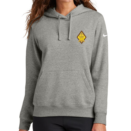 StHubert - Ladies Club Fleece Sleeve Swoosh Pullover Hoodie Thumbnail